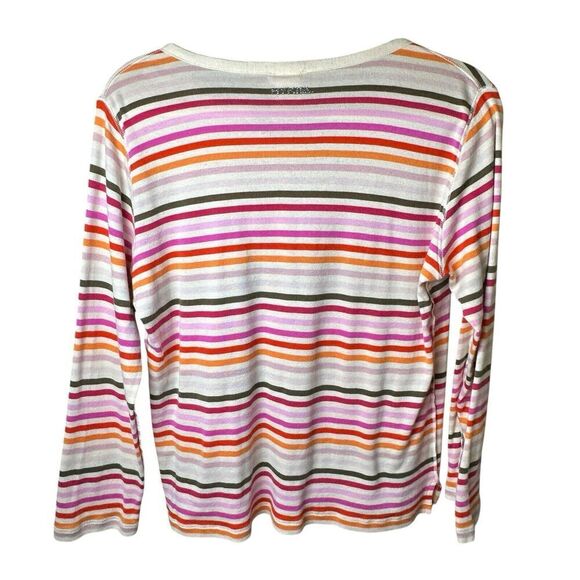 Sonia Rykiel Paris Striped Button Cardigan Sweater XXL Multicolor Knit Retro Y2K - Picture 2 of 8